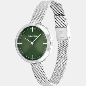 Ck Iconic Women Quartz Green Dial Analog Stainless Steel Watch 25200185