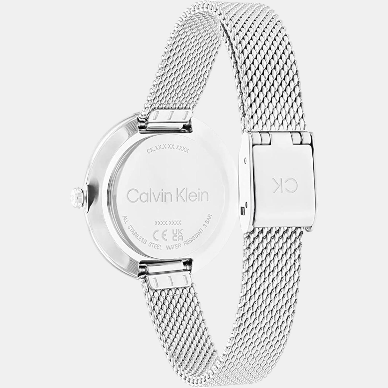 Ck Iconic Women Quartz Green Dial Analog Stainless Steel Watch 25200185