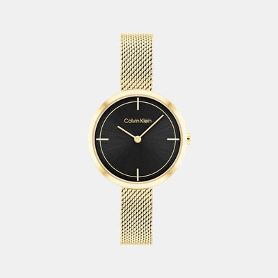 Ck Iconic Women Quartz Black Dial Analog Stainless Steel Watch 25200186