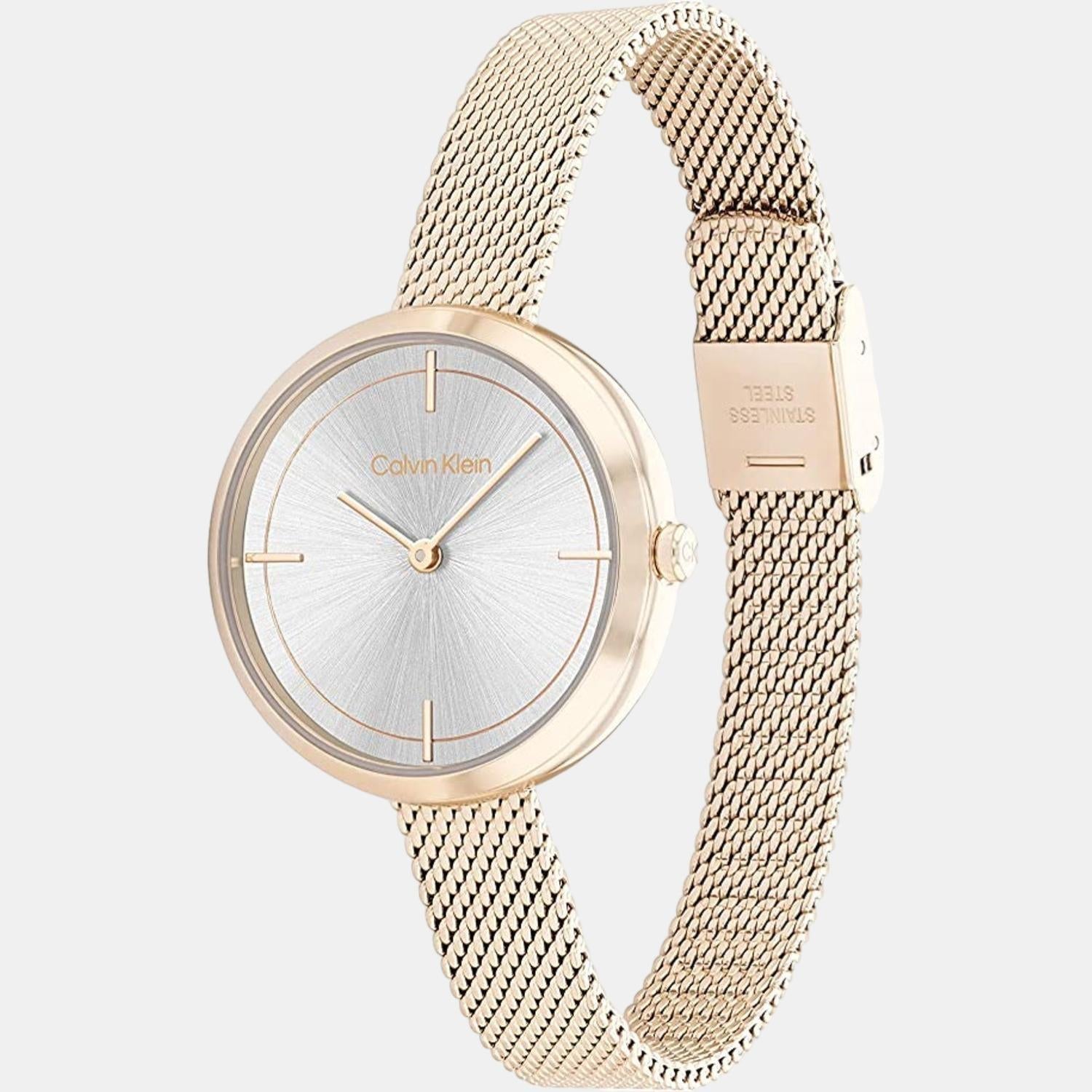 Ck Iconic Women Quartz Grey Dial Analog Stainless Steel Watch 25200187