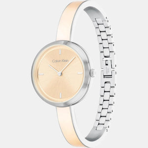 Ck Iconic Women Quartz Rose Gold Dial Analog Stainless Steel Watch 25200188