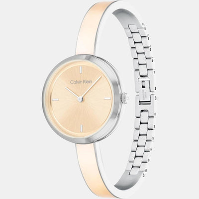 Ck Iconic Women Quartz Rose Gold Dial Analog Stainless Steel Watch 25200188