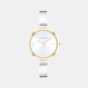 Ck Iconic Women Quartz White Dial Analog Stainless Steel Watch 25200189
