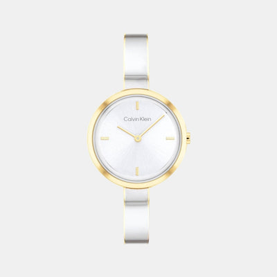 Ck Iconic Women Quartz White Dial Analog Stainless Steel Watch 25200189