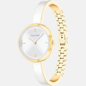 Ck Iconic Women Quartz White Dial Analog Stainless Steel Watch 25200189