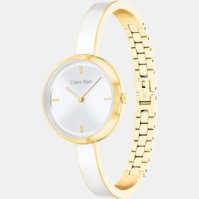 Ck Iconic Women Quartz White Dial Analog Stainless Steel Watch 25200189