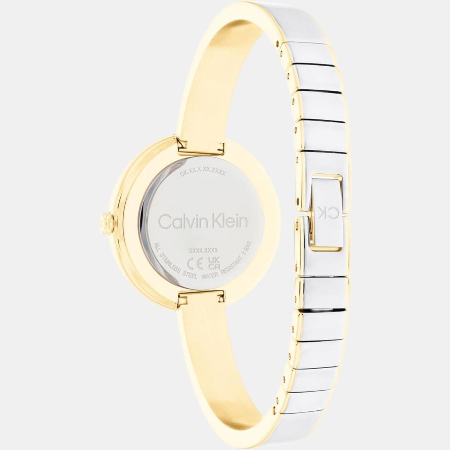 Ck Iconic Women Quartz White Dial Analog Stainless Steel Watch 25200189