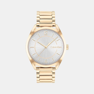 Essentials Women Quartz Grey Dial Analog Stainless Steel Watch 25200191