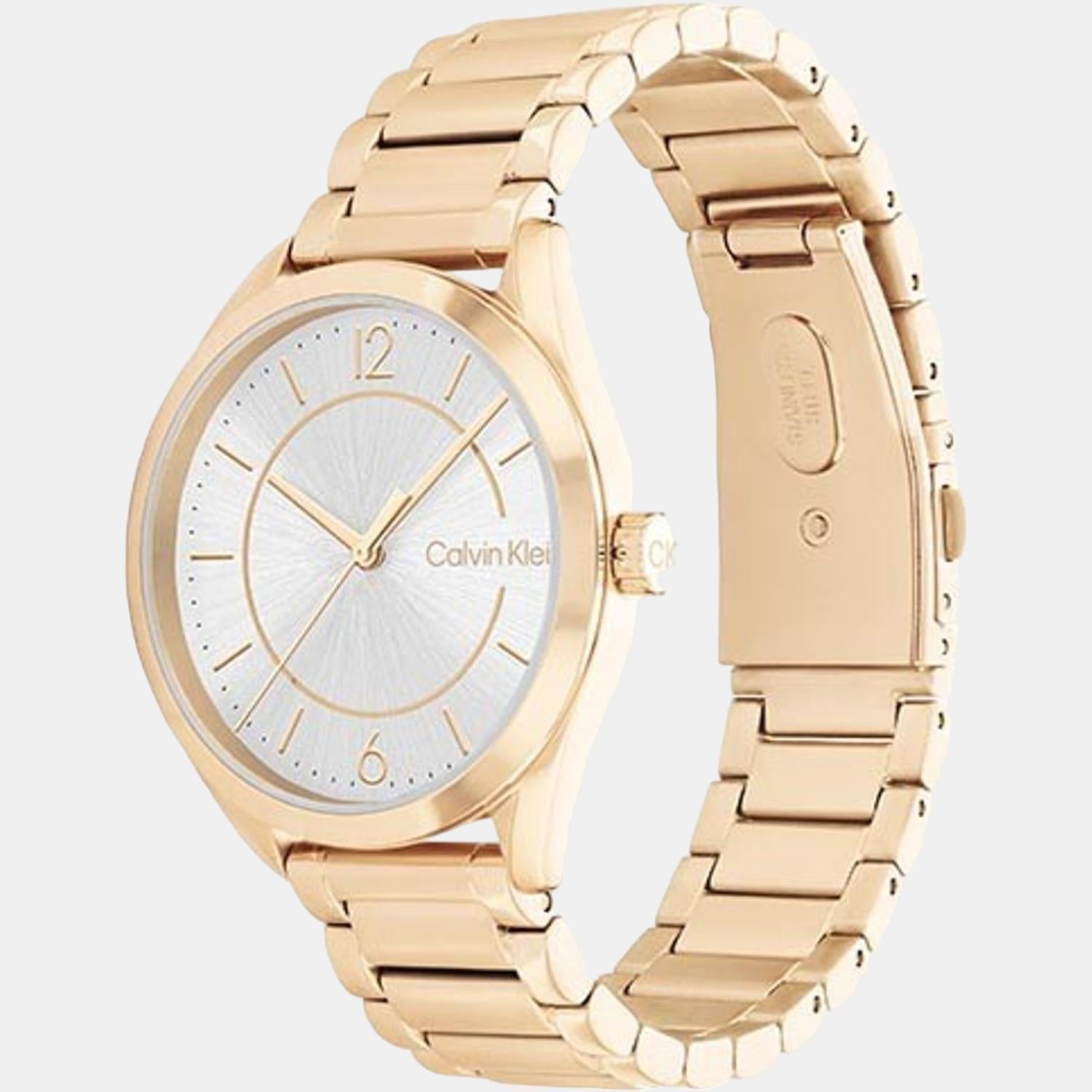 Essentials Women Quartz Grey Dial Analog Stainless Steel Watch 25200191