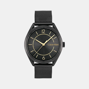 Essentials Women Quartz Black Dial Analog Stainless Steel Watch 25200194