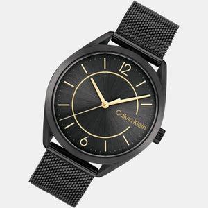 Essentials Women Quartz Black Dial Analog Stainless Steel Watch 25200194