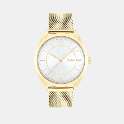 Essentials 3H Women Quartz Silver Dial Analog Stainless Steel Watch 25200195