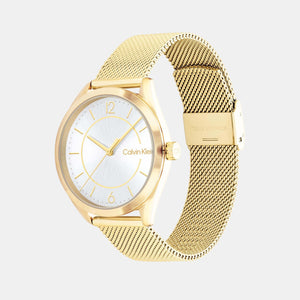 Essentials 3H Women Quartz Silver Dial Analog Stainless Steel Watch 25200195