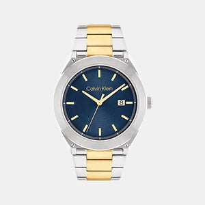Casual Essentials Men Quartz Blue Dial Analog Stainless Steel Watch 25200198