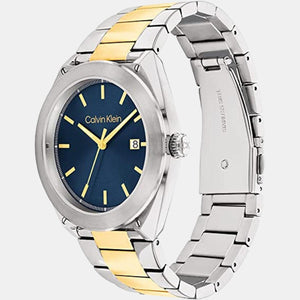 Casual Essentials Men Quartz Blue Dial Analog Stainless Steel Watch 25200198
