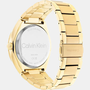 Casual Essentials Men Quartz Gold Dial Analog Stainless Steel Watch 25200199