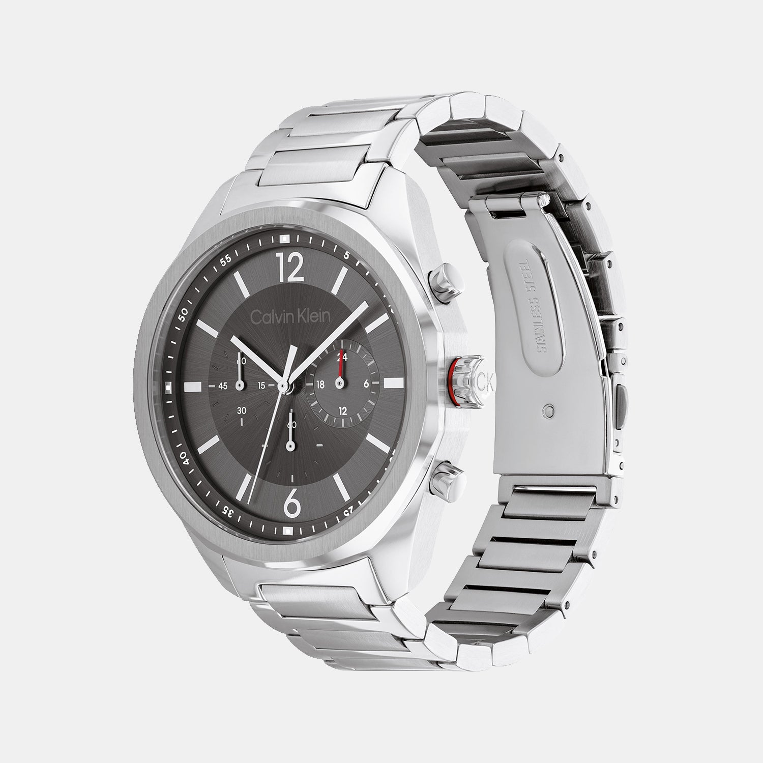 Ck Force Men Quartz Grey Dial Chronograph Stainless Steel Watch 25200264