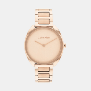 Ck Adorn Women Quartz Gold Dial Analog Stainless Steel Watch 25200277