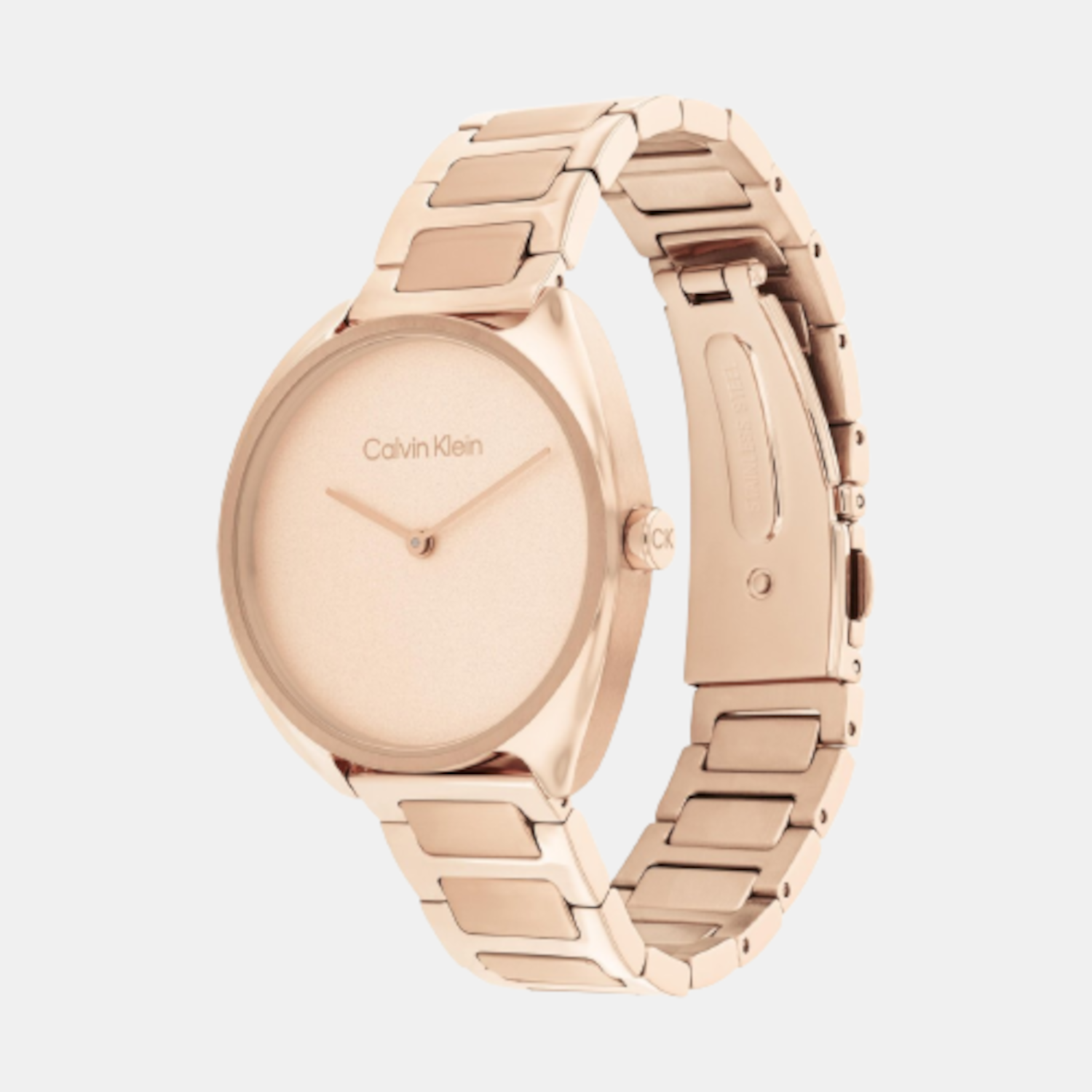 Ck Adorn Women Quartz Gold Dial Analog Stainless Steel Watch 25200277