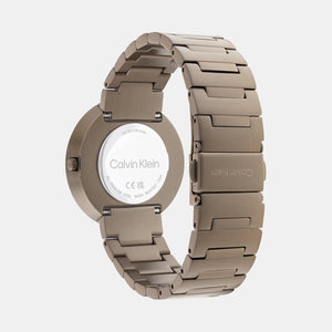 Ck Eccentric Unisex Quartz Khaki Dial Analog Stainless Steel Watch 25200292