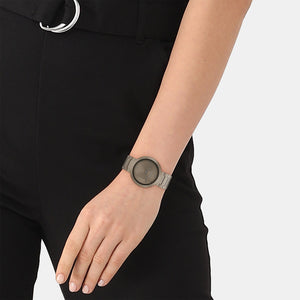 Ck Eccentric Unisex Quartz Khaki Dial Analog Stainless Steel Watch 25200292