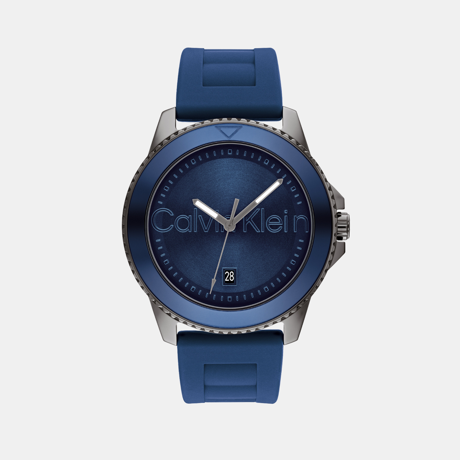 Aqueous Men Quartz Navy Blue Dial Analog Silicone Watch 25200384