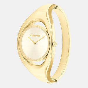 Ck Elation Women Quartz Champagne Dial Analog Stainless Steel Watch 25200391