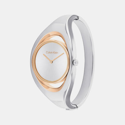 Ck Elation Women Quartz Silver Dial Analog Stainless Steel Watch 25200393