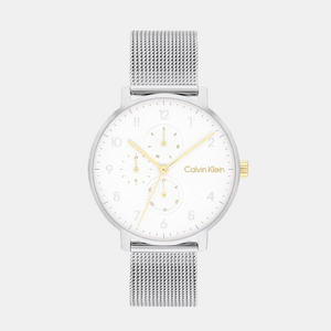Ck Stun Unisex Quartz Silver Dial Analog Mesh Watch 25200405