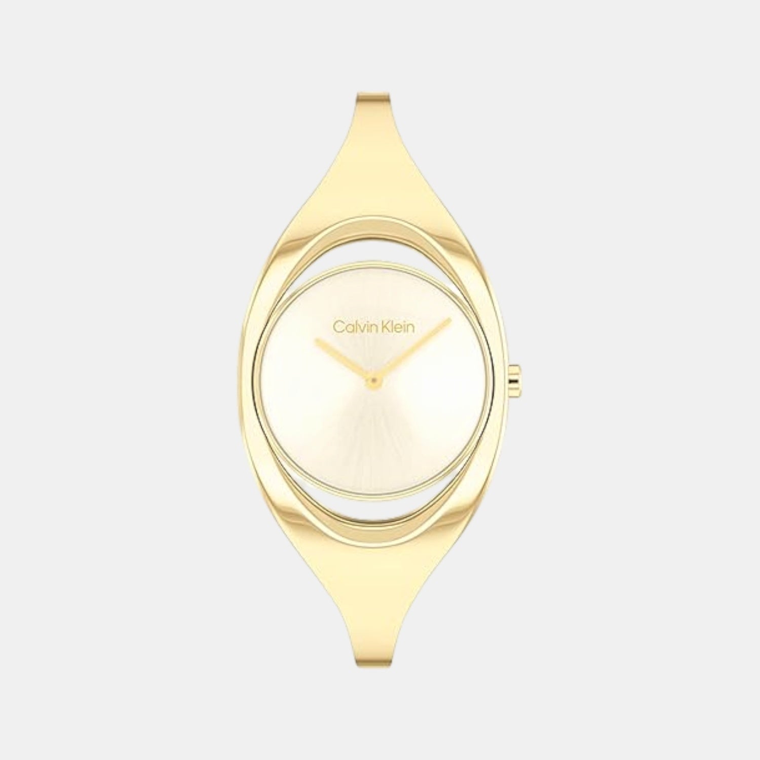 Ck Elation Women Quartz Champagne Dial Analog Stainless Steel Watch 25200422