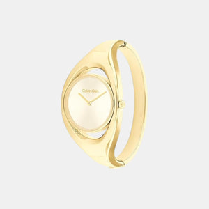 Ck Elation Women Quartz Champagne Dial Analog Stainless Steel Watch 25200422
