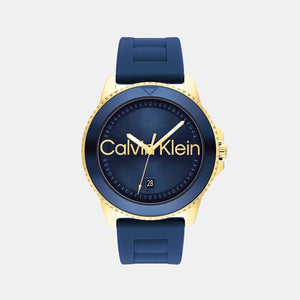 Aqueous Men Quartz Navy Blue Dial Analog Silicone Watch 25200426