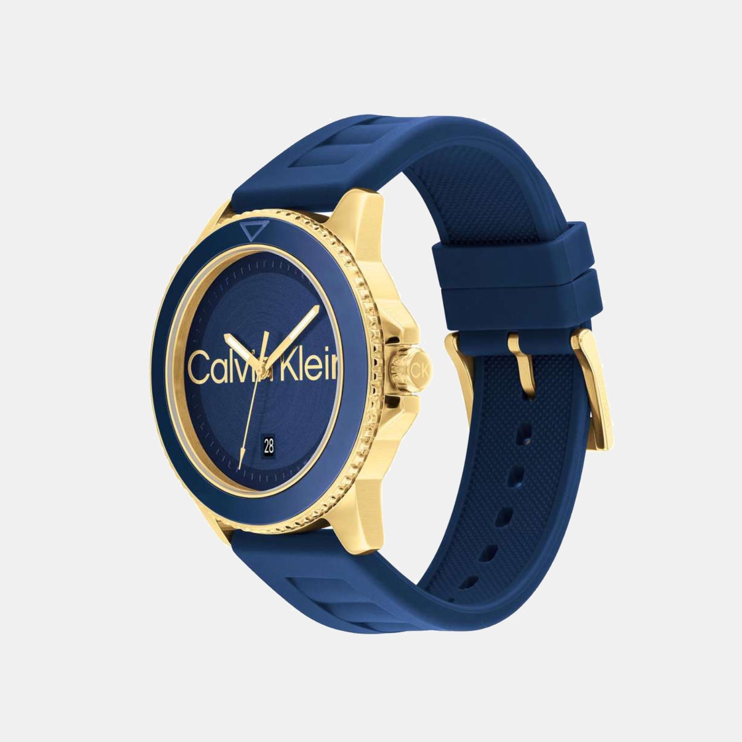 Aqueous Men Quartz Navy Blue Dial Analog Silicone Watch 25200426
