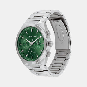 Distinguish Men Quartz Dark Green Dial Multi-Function Stainless Steel Watch 25200441
