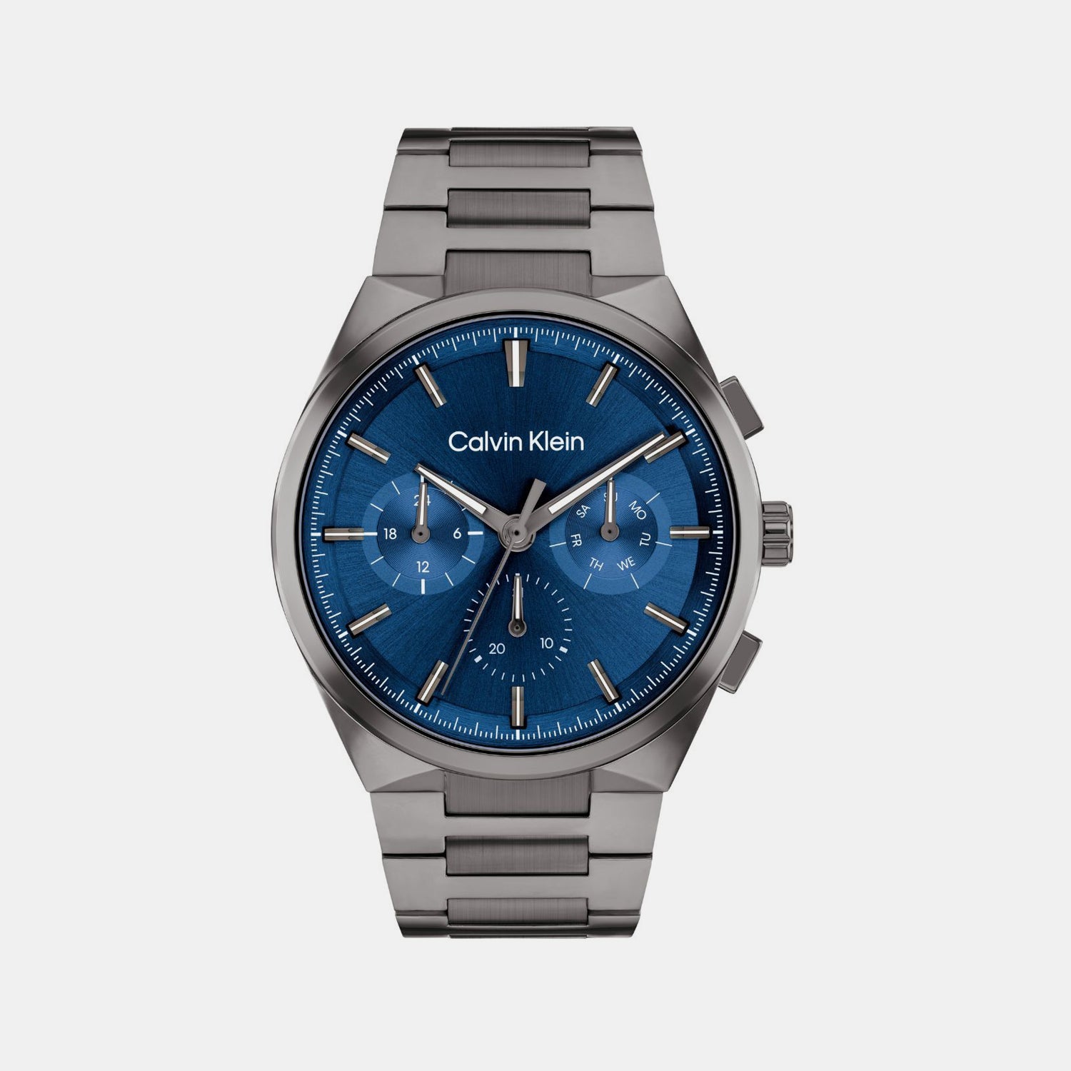 Distinguish Men Quartz Dark Blue Dial Chronograph Stainless Steel Watch 25200443