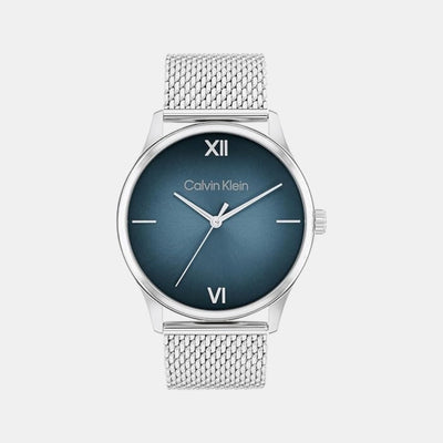 Ascend Men Quartz Blue Dial Analog Stainless Steel Watch 25200450