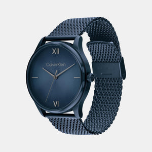 Ascend Men Quartz Blue Dial Analog Mesh Watch 25200451
