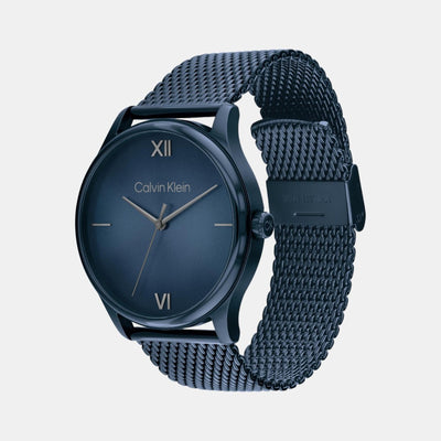 Ascend Men Quartz Blue Dial Analog Mesh Watch 25200451