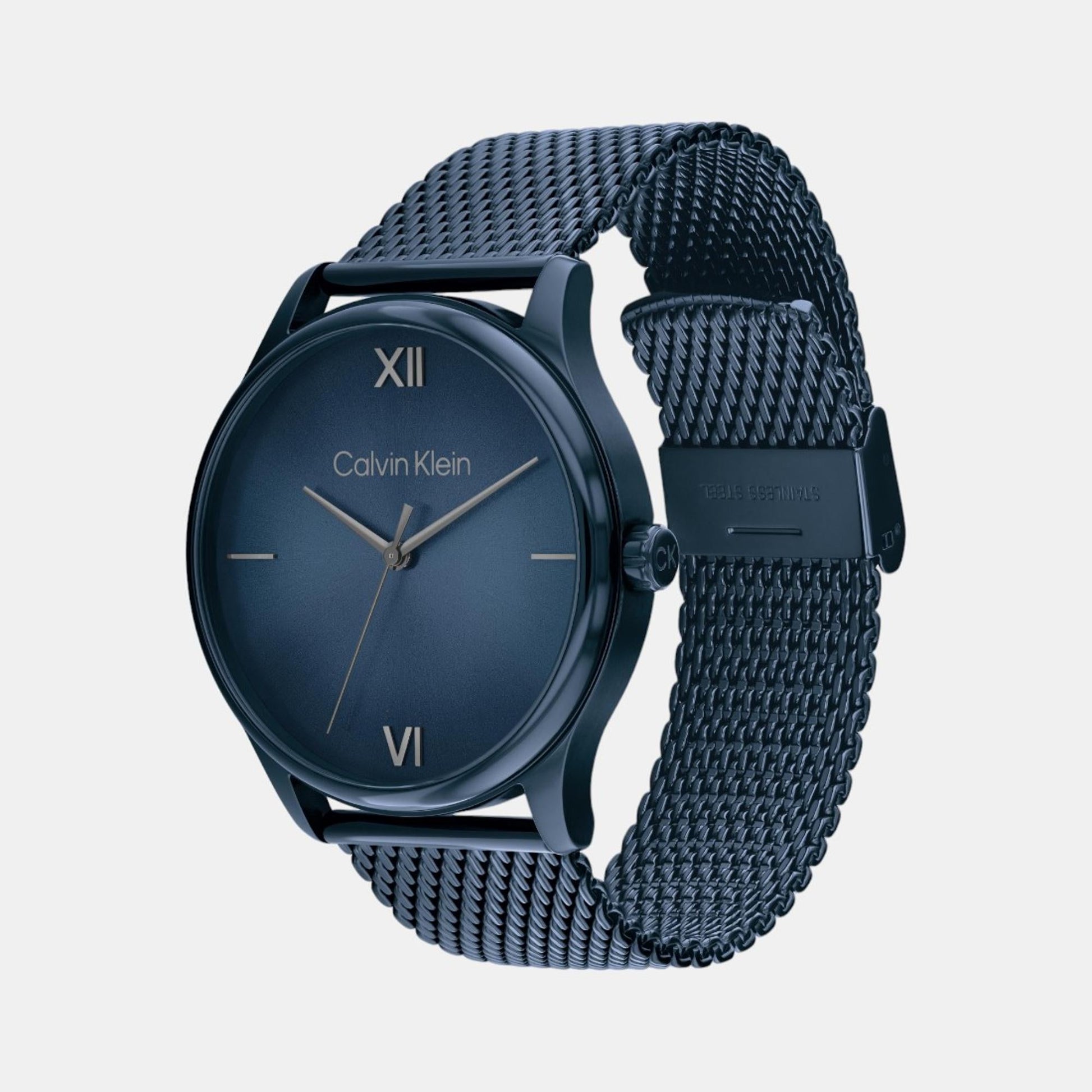 Ascend Men Quartz Blue Dial Analog Mesh Watch 25200451