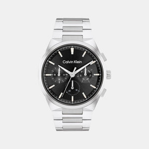 Distinguish Men Quartz Black Dial Chronograph Stainless Steel Watch 25200459