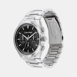 Distinguish Men Quartz Black Dial Chronograph Stainless Steel Watch 25200459