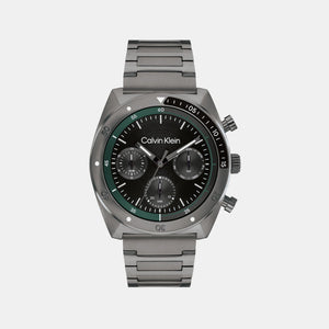 Ck Flex Men Quartz Black Dial Multi-Function Stainless Steel Watch 25200466