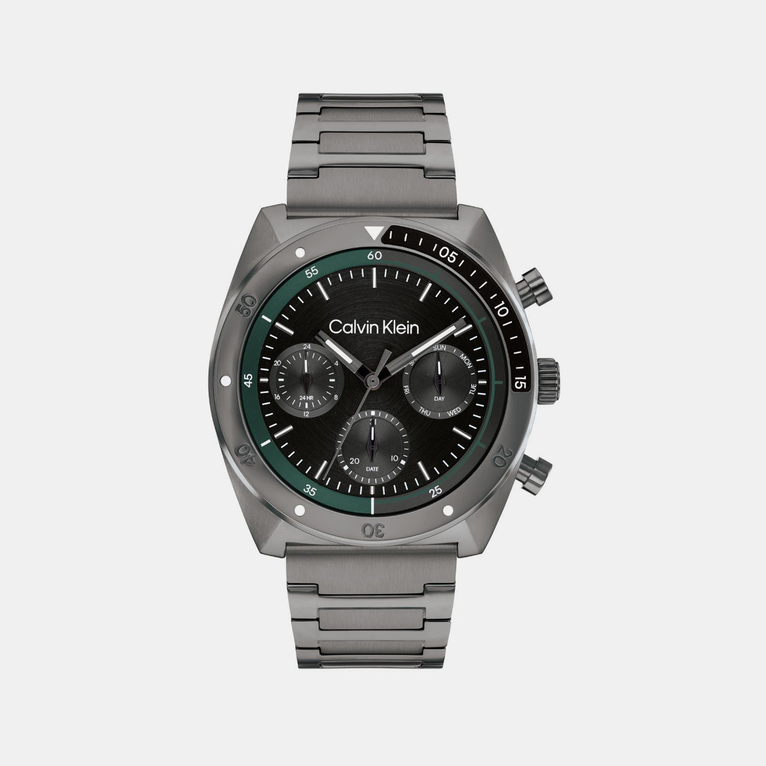 Ck Flex Men Quartz Black Dial Multi-Function Stainless Steel Watch 25200466