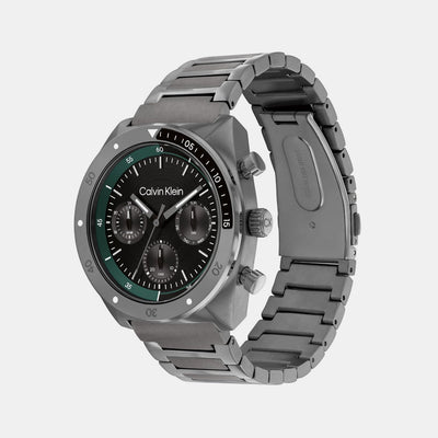 Ck Flex Men Quartz Black Dial Multi-Function Stainless Steel Watch 25200466
