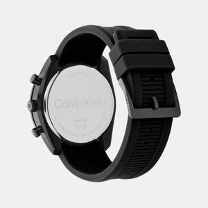 Ck Flex Men Quartz Black Dial Chronograph Silicone Watch 25200467