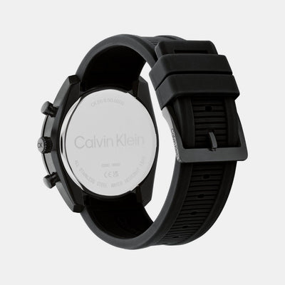 Ck Flex Men Quartz Black Dial Chronograph Silicone Watch 25200467