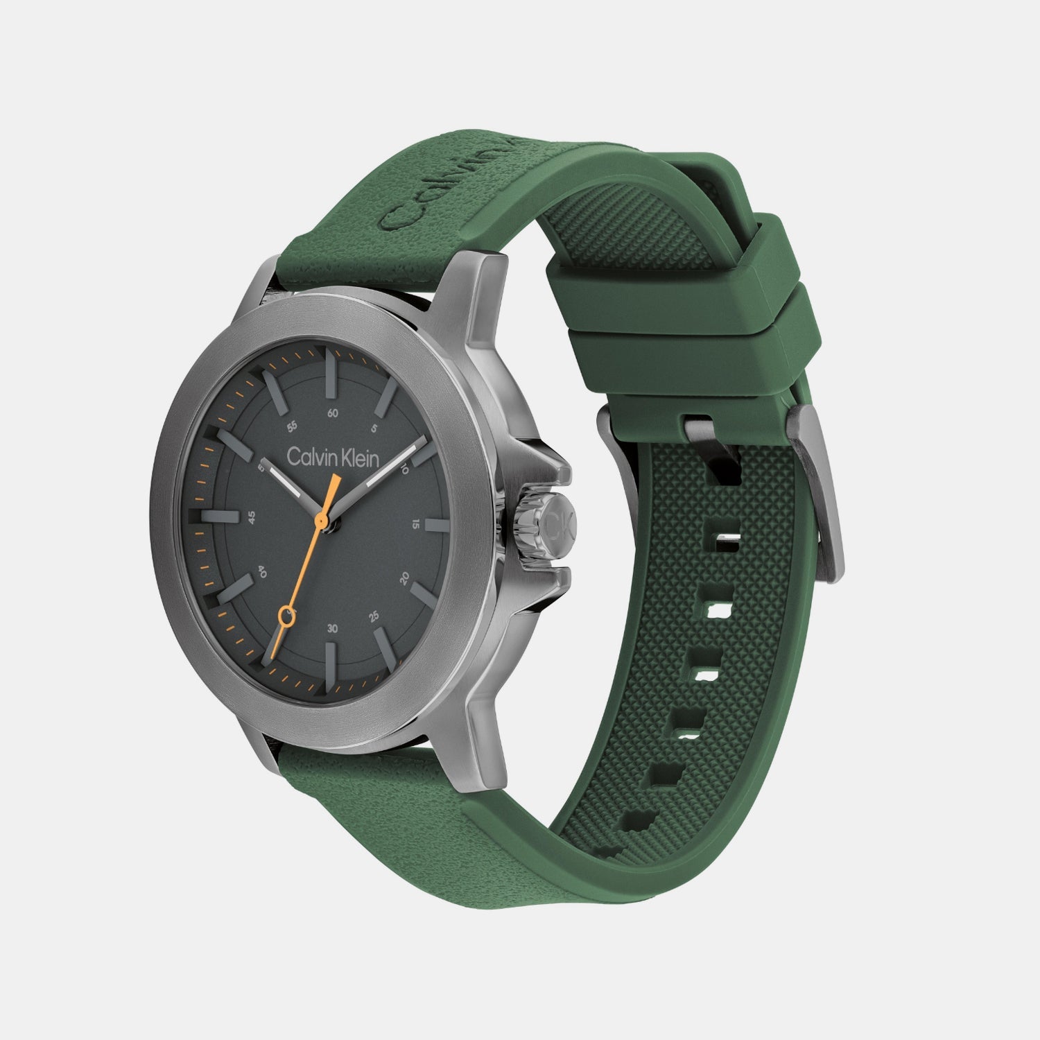 Ck Reset Men Quartz Dark Grey Dial Analog Silicone Watch 25200472