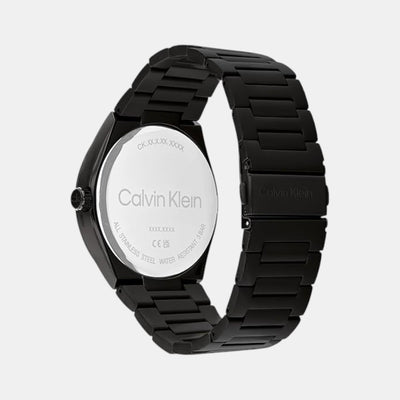 Distinguish Men Quartz Black Dial Analog Stainless Steel Watch 25200490