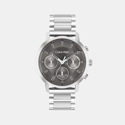 Gauge Men Quartz Grey Dial Multi-Function Stainless Steel Watch 25200493