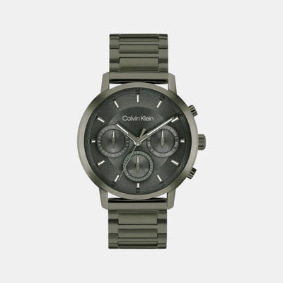 Gauge Men Quartz Green Dial Multi-Function Stainless Steel Watch 25200494